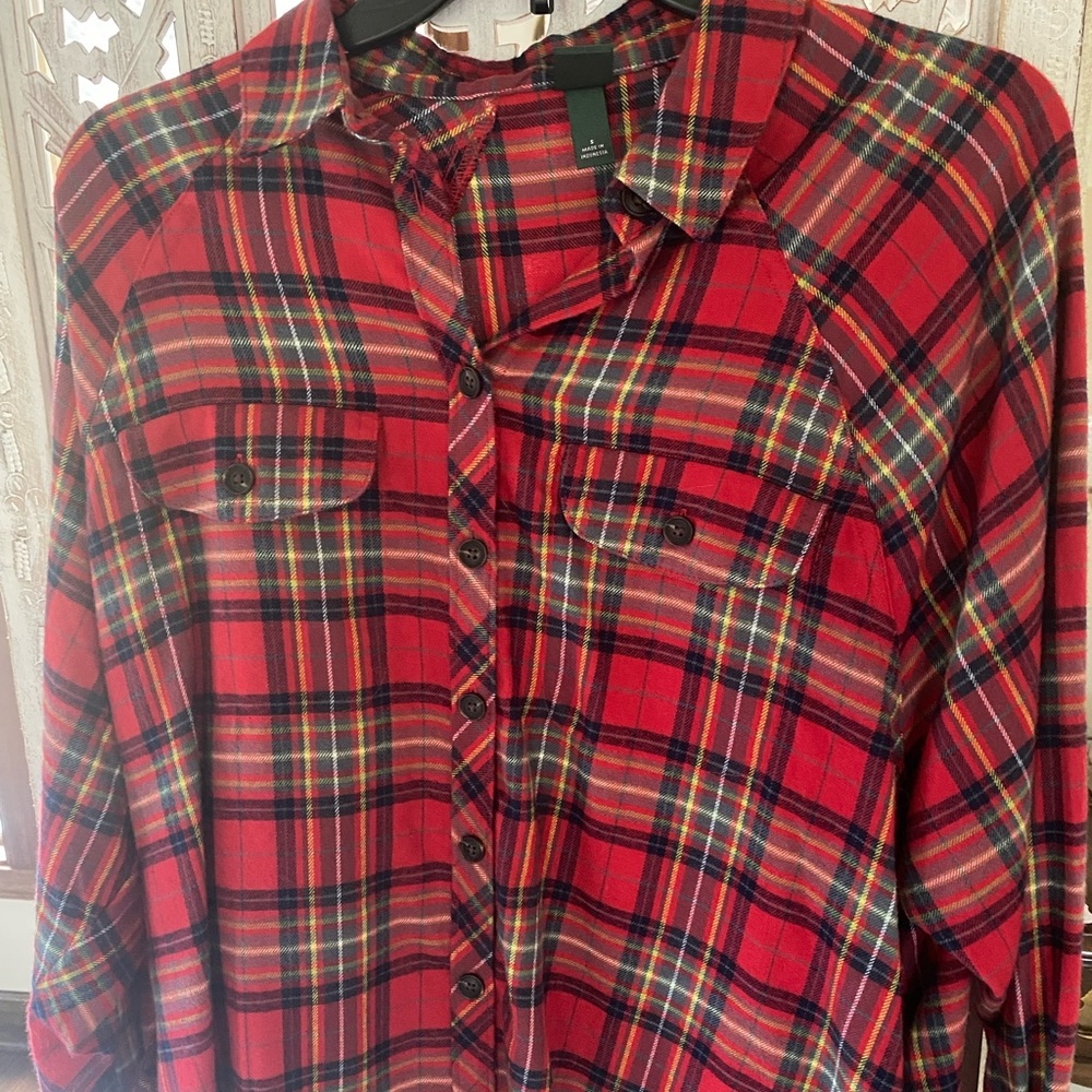 Soft Cozy red flannel size S